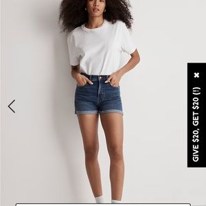 NWT Madewell High Rise Denim Shorts